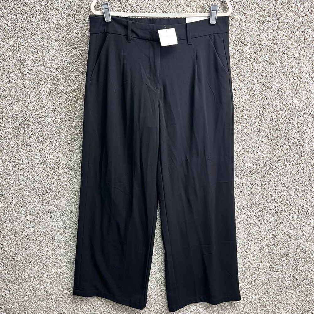 American Eagle Pants Women’s 10 Long Stretch Black Wide Leg Trouser NWT